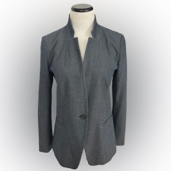 EUC LOFT Outlet Women’s Grayish Green Cutaway Blazer.  Size 6 - Picture 1 of 7